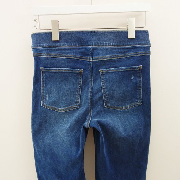 Spanx High Rise Distressed Denim Skinny Jean Jegging Medium wash Size (M) NWT! - Picture 6 of 10